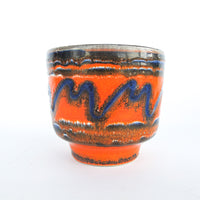 Volcano Glaze West German and Midcentury Pottery Ceramic Plant Pots