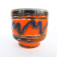 Volcano Glaze West German and Midcentury Pottery Ceramic Plant Pots