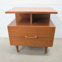 Midcentury Wood Bedside Table Nightstand
