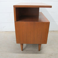 Midcentury Wood Bedside Table Nightstand