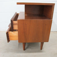 Midcentury Wood Bedside Table Nightstand