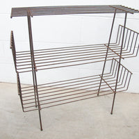 Midcentury Three Tier Cast Iron Plant Stand