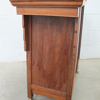 Midcentury Rolling Wood Bar Cabinet