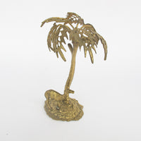 Brass Palm Tree and Camel Jewelry Holder Organizer