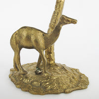 Brass Palm Tree and Camel Jewelry Holder Organizer