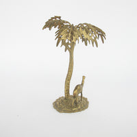 Brass Palm Tree and Camel Jewelry Holder Organizer