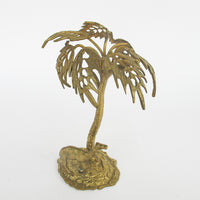 Brass Palm Tree and Camel Jewelry Holder Organizer
