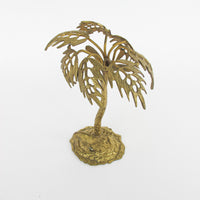 Brass Palm Tree and Camel Jewelry Holder Organizer