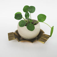 Triangular etched Brass Ashtray