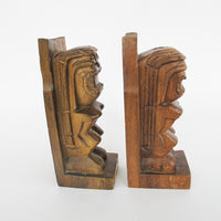 Tiki Monkeypod Wood Bookends Explorers Cove Hawaii
