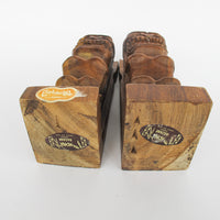 Tiki Monkeypod Wood Bookends Explorers Cove Hawaii