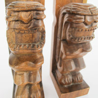 Tiki Monkeypod Wood Bookends Explorers Cove Hawaii