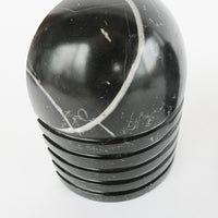 Black and white marble Soapstone Granite Jadeite bullet bookends vintage antique