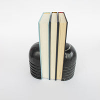 Black and white marble Soapstone Granite Jadeite bullet bookends vintage antique