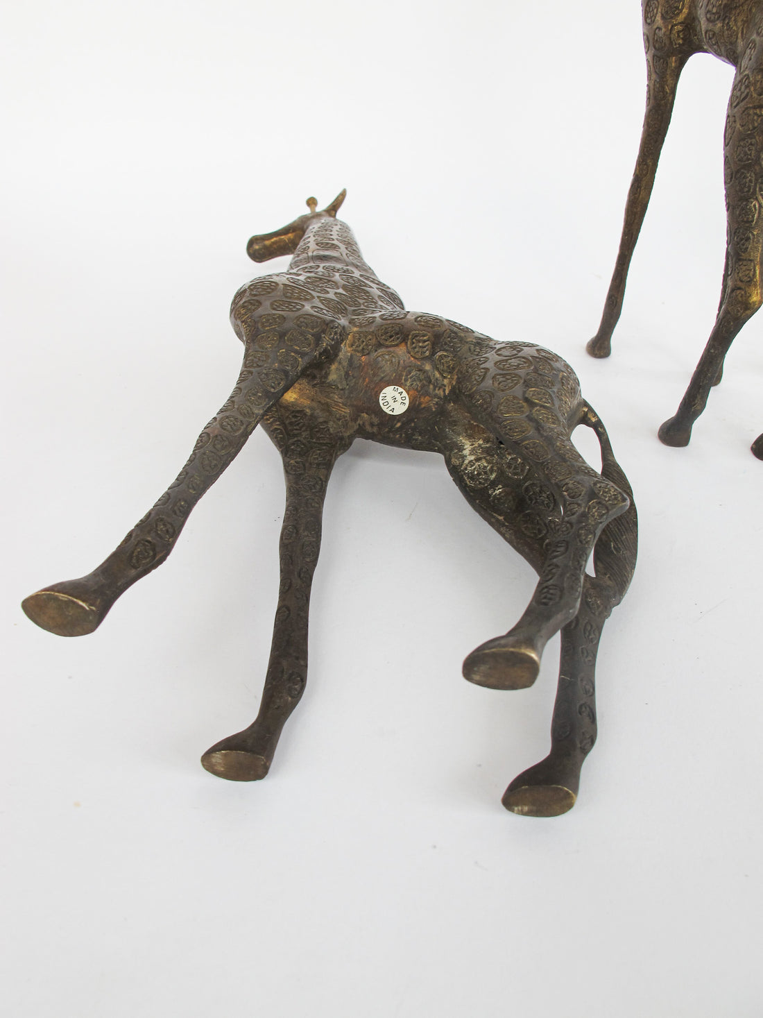 Set of 3 Brass Giraffes