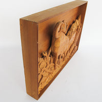 Carved Mountain Ram Wood Wall Art from Canada (Large and Small Sold Separately)