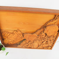 Carved Mountain Ram Wood Wall Art from Canada (Large and Small Sold Separately)