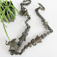 Cast Bronze Figures Elephant Chain