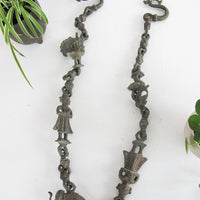 Cast Bronze Figures Elephant Chain