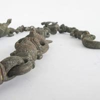 Cast Bronze Figures Elephant Chain