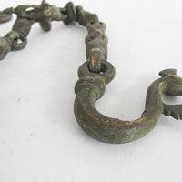 Cast Bronze Figures Elephant Chain