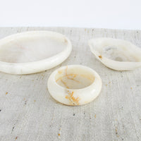 Vintage Stone Marble Onyx Tray Bowl (Sold Separately)