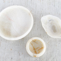 Vintage Stone Marble Onyx Tray Bowl (Sold Separately)