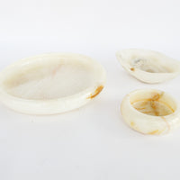 Vintage Stone Marble Onyx Tray Bowl (Sold Separately)