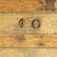 Green Metal Trunk With Wood and Leather