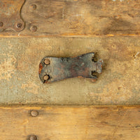 Green Metal Trunk With Wood and Leather