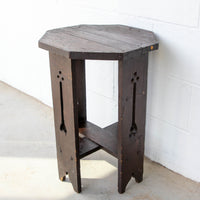 Geometric Hexagon Wood Side Table