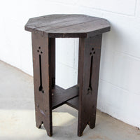 Geometric Hexagon Wood Side Table