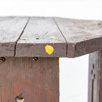 Geometric Hexagon Wood Side Table