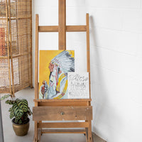 Previously Loved Rolling Wood French Style Painter Artists Easel Stand