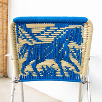 Retro Macramé Woven Folding Lawn Camp Chair