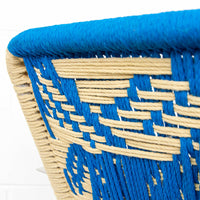 Retro Macramé Woven Folding Lawn Camp Chair
