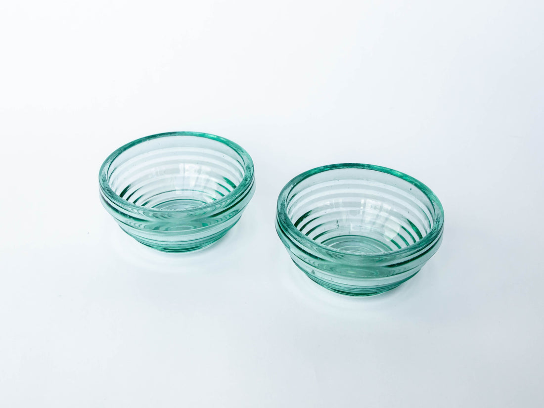 Art Deco Glass Bowls Set of 2 Anchor Hocking