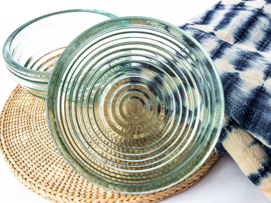 Art Deco Glass Bowls Set of 2 Anchor Hocking