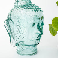 Blue Glass Buddah Head