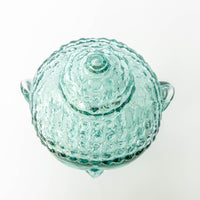 Blue Glass Buddah Head