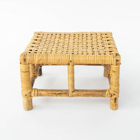 Small Woven Wicker Foot Stool from Taiwan