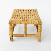 Small Woven Wicker Foot Stool from Taiwan