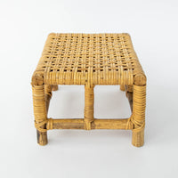 Small Woven Wicker Foot Stool from Taiwan