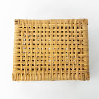 Small Woven Wicker Foot Stool from Taiwan