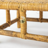 Small Woven Wicker Foot Stool from Taiwan