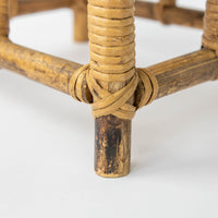 Small Woven Wicker Foot Stool from Taiwan