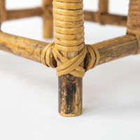 Small Woven Wicker Foot Stool from Taiwan
