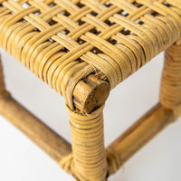 Small Woven Wicker Foot Stool from Taiwan