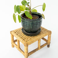 Small Woven Wicker Foot Stool from Taiwan