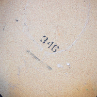 Midcentury Hexagon Table with Frosted Black Glass